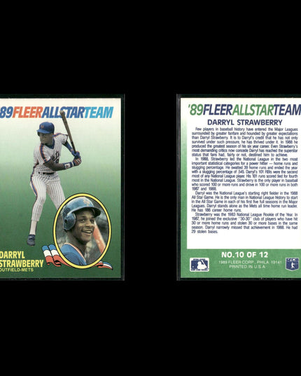 Darryl Strawberry Baseball Lot (19 Cards) Star Player Cards