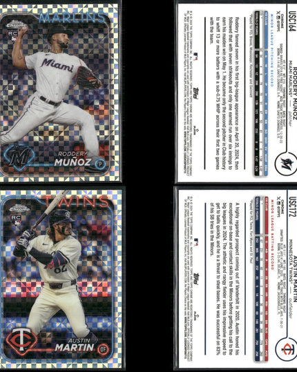 2024 Topps Chrome Update X-Fractor Lot – 26 Cards – MLB Rookies & Vets