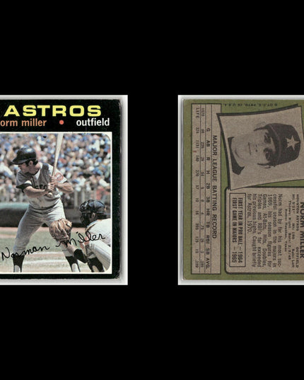 20-Card Lot Vintage 1971 Topps Houston Astros | MLB Baseball Trading Cards Topps
