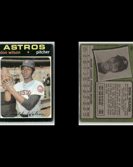 20-Card Lot Vintage 1971 Topps Houston Astros | MLB Baseball Trading Cards Topps