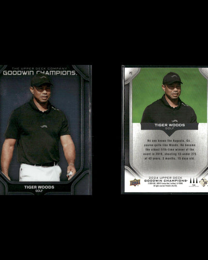 Golf Card Lot (22) Ty Tryon, Sorenstam, Tiger Woods, Howell RCs, Stewart