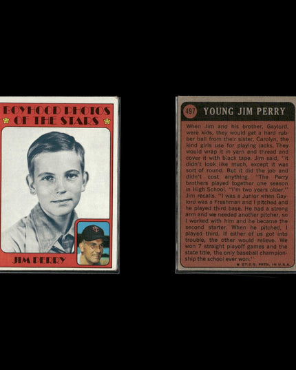 18-Card Lot Vintage 1972–73 Topps Boyhood Photos | MLB Baseball Trading Cards