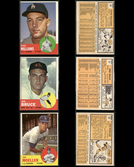 1963 Topps Baseball Card Lot – 61 Vintage Cards – Bulk Collection