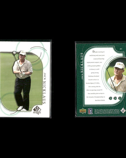 Jack Nicklaus Golf Card Lot (19) 2001–2003 Upper Deck SP, Gallery, Inserts