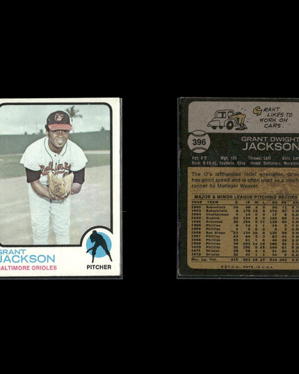 21-Card Lot Vintage 1973 Topps Baltimore Orioles | MLB Baseball Trading Cards