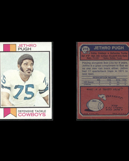 1973 Topps Football Lot (18 Cards) Vintage NFL Trading Cards