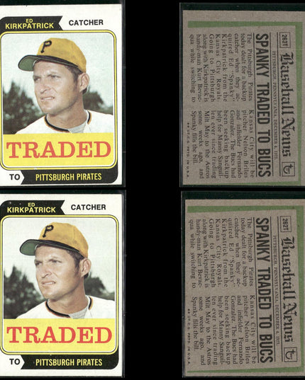 1974 Topps Traded Baseball Card Lot – 46 Cards – Vintage MLB Players