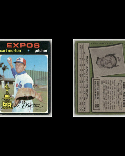 19-Card Lot Vintage 1971 Topps Montreal Expos | MLB Baseball Trading Cards Topps