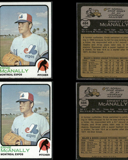 35-Card Lot Vintage 1973 Topps Montreal Expos | MLB Baseball Trading Cards