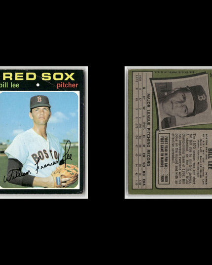 20-Card Lot Vintage 1971 Topps Boston Red Sox | MLB Baseball Trading Cards