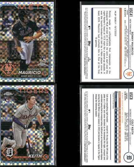 2024 Topps Chrome Update X-Fractor Lot – 26 Cards – MLB Rookies & Vets