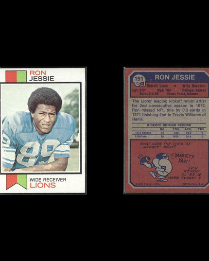 1973 Topps Football Lot (18 Cards) Vintage NFL Trading Cards