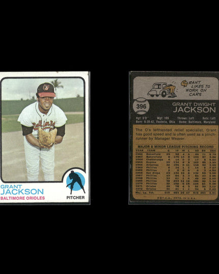 21-Card Lot Vintage 1973 Topps Baltimore Orioles | MLB Baseball Trading Cards