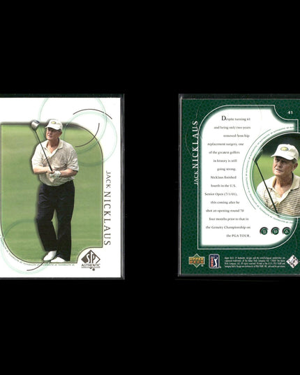 Jack Nicklaus Golf Card Lot (19) 2001–2003 Upper Deck SP, Gallery, Inserts