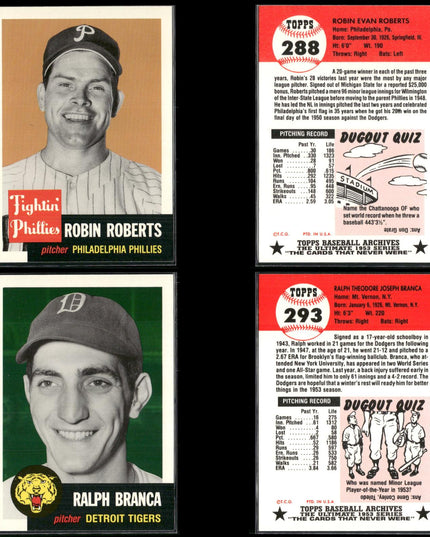 1991 Topps Archives 1953 Reprint Baseball Cards Lot (41) Vintage Style MLB