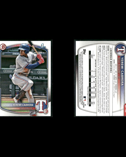 23-Card Lot 2025 Bowman Prospects 1sts | MLB Baseball Rookie Trading Cards Topps