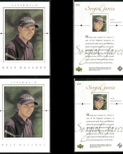 Sergio Garcia Golf Card Lot (24) 2001–2003 UD Gallery, Heroes, Inserts