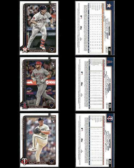 2025 Topps Rookie Cards Lot (60) MLB Baseball RC Stars + Prospects Set