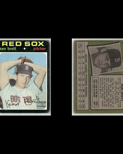20-Card Lot Vintage 1971 Topps Boston Red Sox | MLB Baseball Trading Cards