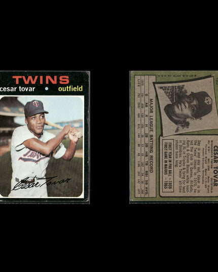 1971 Topps Baseball Lot (21) w/ Ted Simmons RC, Bill Mazeroski, Lee May Stars