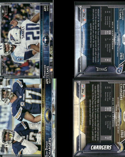 2015 Topps Football Team Set Lot (33 Cards) NFL Trading Cards