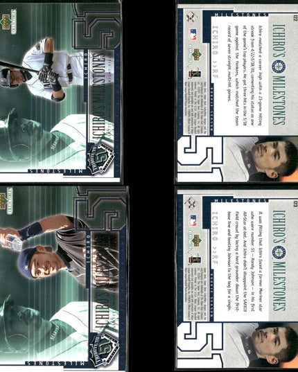 Ichiro Suzuki 2001 Upper Deck Tribute to 51 Lot (24) Inserts Mariners