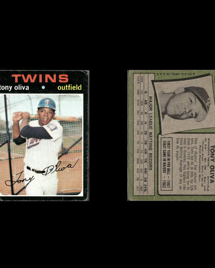 1971 Topps Baseball Lot (21) w/ Ted Simmons RC, Bill Mazeroski, Lee May Stars