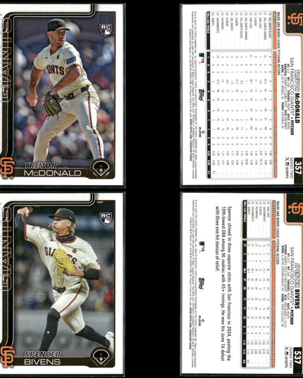 32-Card Lot 2025 Topps Rookie Baseball | MLB Trading Cards • Near Mint Condition
