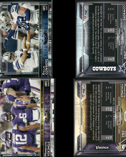 2015 Topps Football Team Set Lot (33 Cards) NFL Trading Cards