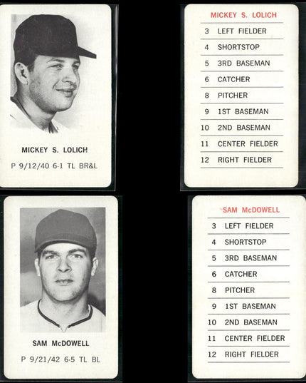 1970 Milton Bradley Baseball Team Lot (25 Cards) Vintage MLB