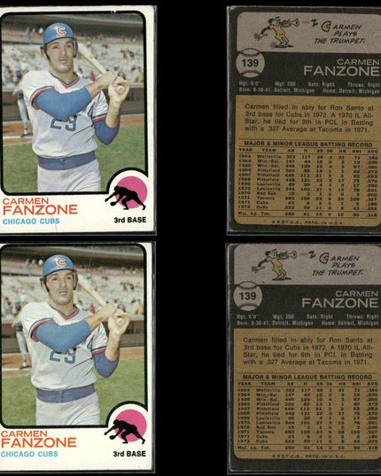 35-Card Lot Vintage 1973 Topps Chicago Cubs | MLB Baseball Trading Cards Topps