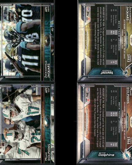 2015 Topps Football Team Set Lot (33 Cards) NFL Trading Cards