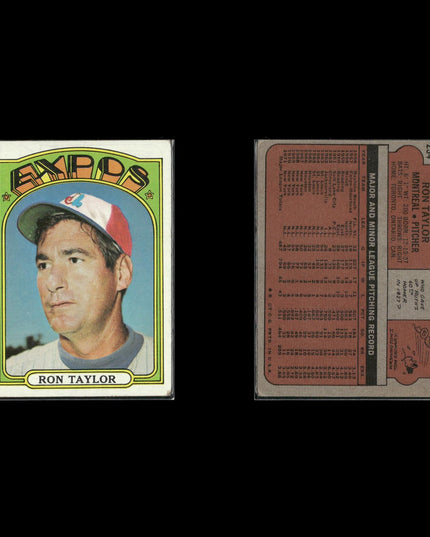 1972 Topps Montreal Expos Team Lot (25 Cards) Vintage Baseball MLB