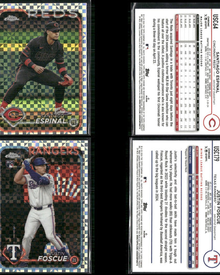 2024 Topps Chrome Update X-Fractor Lot – 26 Cards – MLB Rookies & Vets