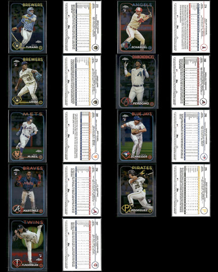 2024 Topps Chrome & Chrome Update Lot – 186 Cards – MLB Stars & Rookies