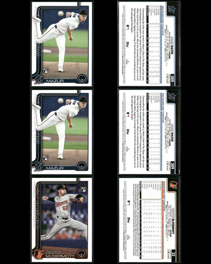 2025 Topps Rookie Cards Lot (60) MLB Baseball RC Stars + Prospects Set