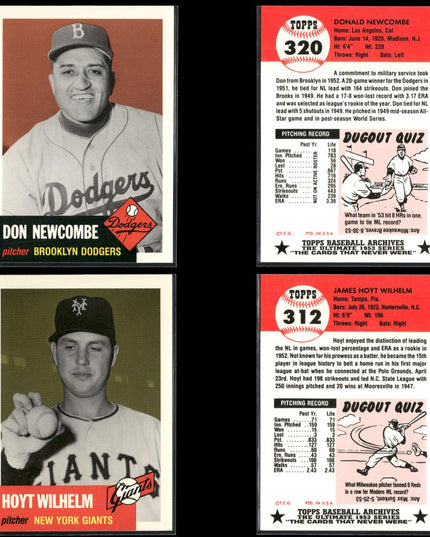 1991 Topps Archives 1953 Reprint Baseball Cards Lot (41) Vintage Style MLB