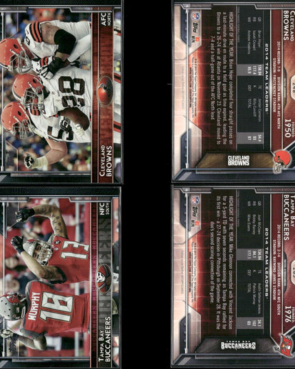 2015 Topps Football Team Set Lot (33 Cards) NFL Trading Cards