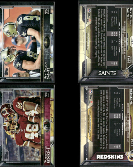 2015 Topps Football Team Set Lot (33 Cards) NFL Trading Cards