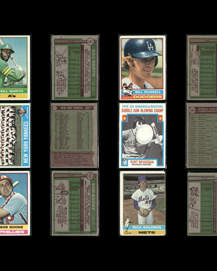 1976 Topps Baseball Card Lot – 125 Vintage MLB Cards – Bulk Collection