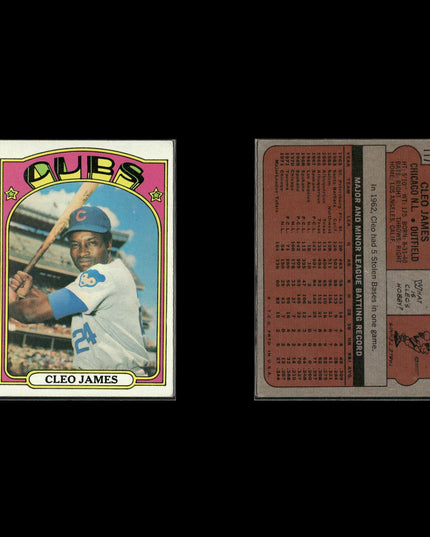 1972 Topps Chicago Cubs Team Lot (33 Cards) Vintage Baseball MLB