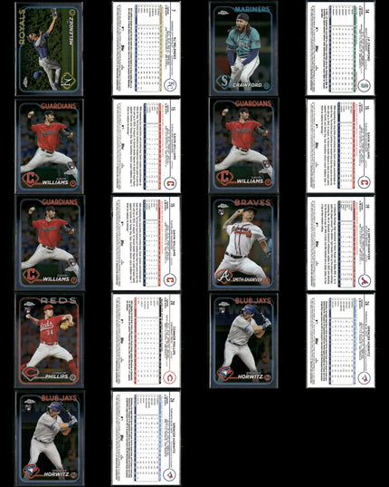 2024 Topps Chrome & Chrome Update Lot – 186 Cards – MLB Stars & Rookies