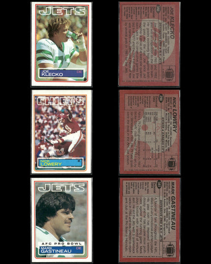 59-Card Lot Vintage 1980s Topps Football | NFL Football Trading Cards Team Lot