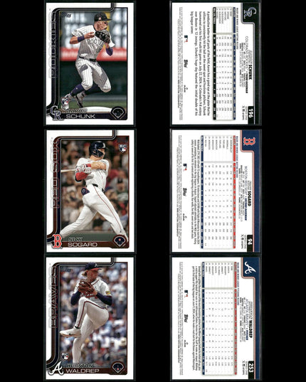 2025 Topps Rookie Cards Lot (60) MLB Baseball RC Stars + Prospects Set