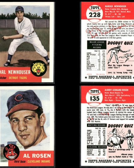 1991 Topps Archives 1953 Reprint Baseball Cards Lot (41) Vintage Style MLB