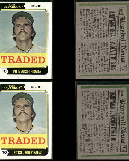 1974 Topps Traded Baseball Card Lot – 46 Cards – Vintage MLB Players