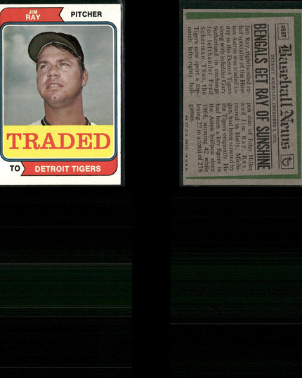 1974 Topps Traded Baseball Card Lot – 46 Cards – Vintage MLB Players