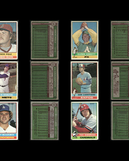 1976 Topps Baseball Card Lot – 125 Vintage MLB Cards – Bulk Collection
