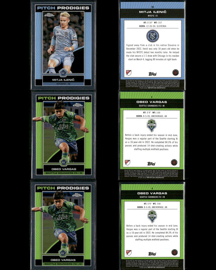 Soccer Card Lot (49) – Prizm, Mosaic, Topps Chrome, RCs, Intl Stars, MLS