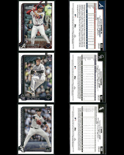 2025 Topps Rookie Cards Lot (60) MLB Baseball RC Stars + Prospects Set